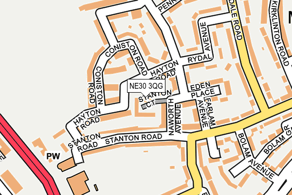 NE30 3QG map - OS OpenMap – Local (Ordnance Survey)