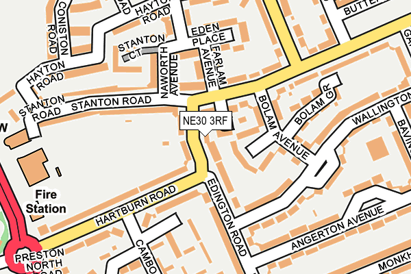 NE30 3RF map - OS OpenMap – Local (Ordnance Survey)