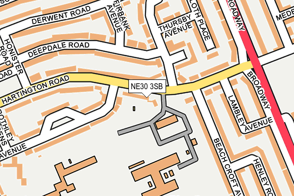 NE30 3SB map - OS OpenMap – Local (Ordnance Survey)