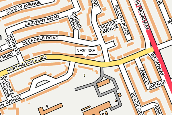 NE30 3SE map - OS OpenMap – Local (Ordnance Survey)
