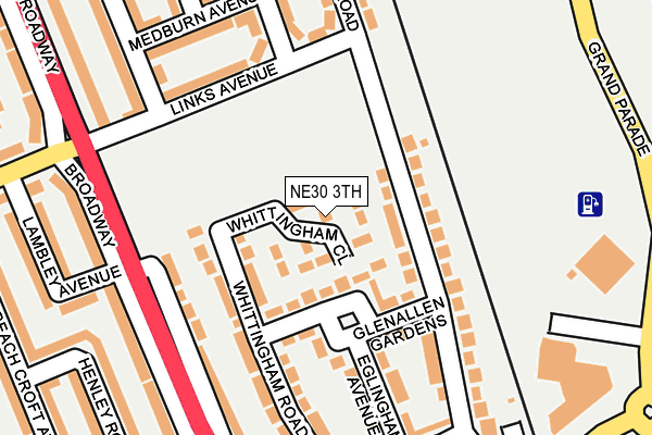 NE30 3TH map - OS OpenMap – Local (Ordnance Survey)