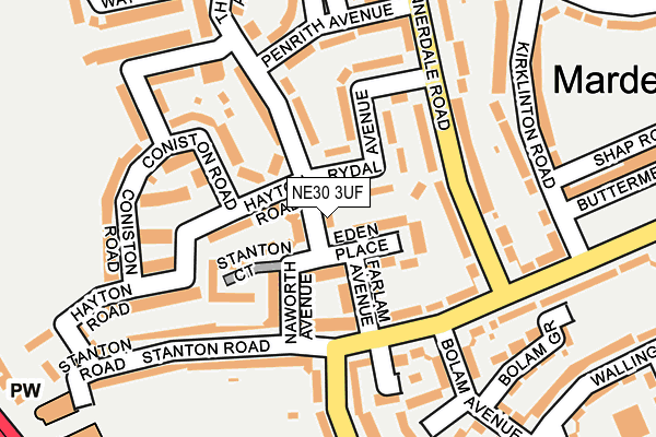 NE30 3UF map - OS OpenMap – Local (Ordnance Survey)