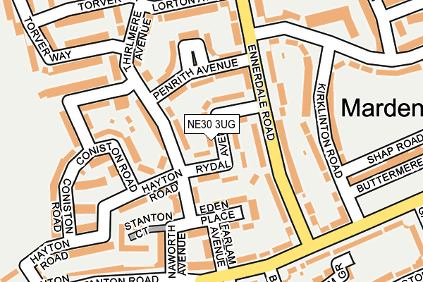 NE30 3UG map - OS OpenMap – Local (Ordnance Survey)