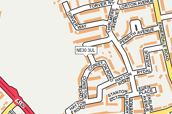 NE30 3UL map - OS OpenMap – Local (Ordnance Survey)