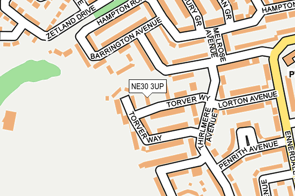NE30 3UP map - OS OpenMap – Local (Ordnance Survey)