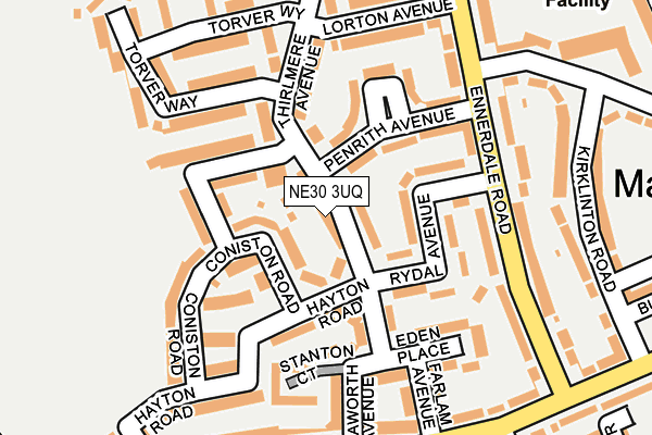 NE30 3UQ map - OS OpenMap – Local (Ordnance Survey)