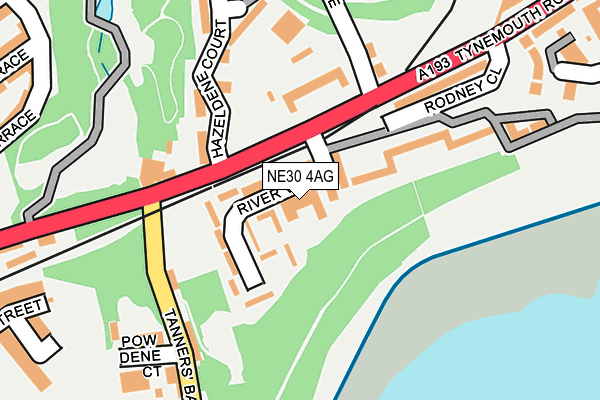 NE30 4AG map - OS OpenMap – Local (Ordnance Survey)