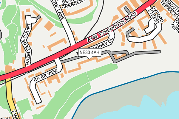 NE30 4AH map - OS OpenMap – Local (Ordnance Survey)