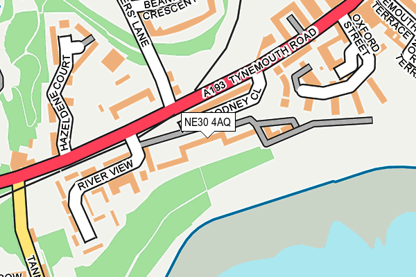 NE30 4AQ map - OS OpenMap – Local (Ordnance Survey)