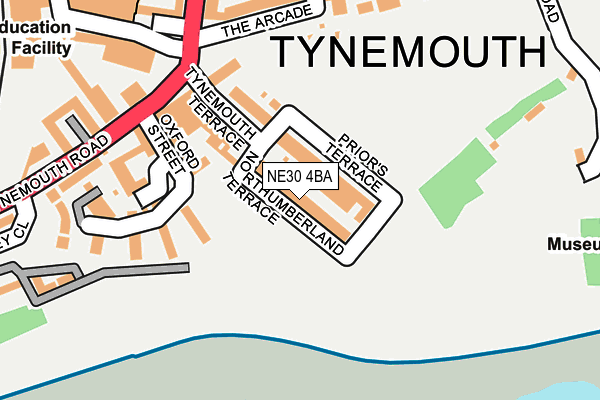 NE30 4BA map - OS OpenMap – Local (Ordnance Survey)