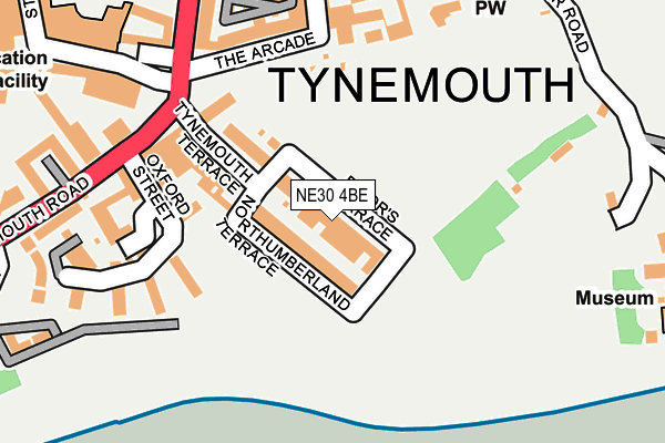 NE30 4BE map - OS OpenMap – Local (Ordnance Survey)