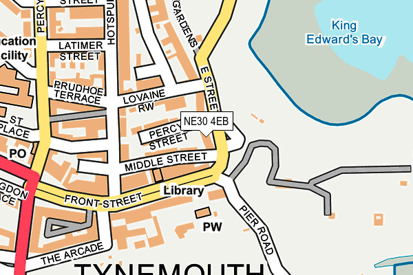 NE30 4EB map - OS OpenMap – Local (Ordnance Survey)
