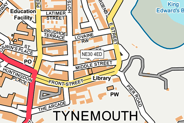 NE30 4ED map - OS OpenMap – Local (Ordnance Survey)