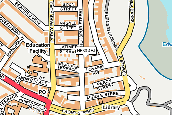 NE30 4EJ map - OS OpenMap – Local (Ordnance Survey)