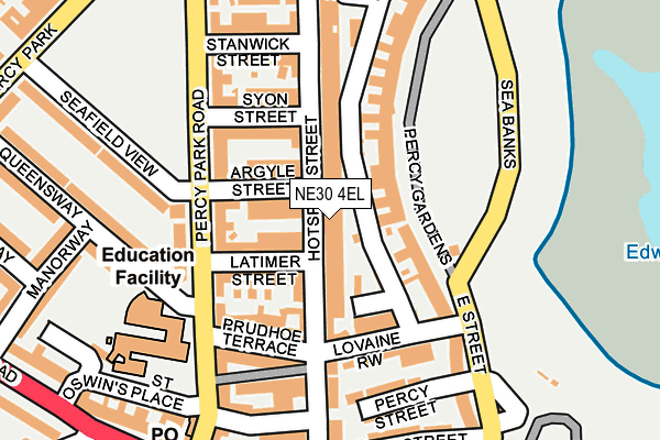 NE30 4EL map - OS OpenMap – Local (Ordnance Survey)