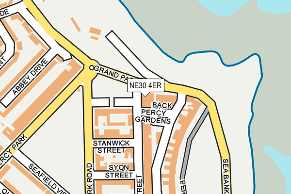 NE30 4ER map - OS OpenMap – Local (Ordnance Survey)