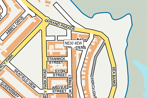 NE30 4EW map - OS OpenMap – Local (Ordnance Survey)