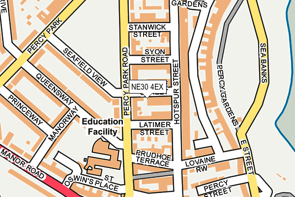 NE30 4EX map - OS OpenMap – Local (Ordnance Survey)