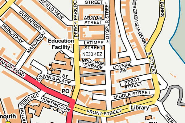 NE30 4EZ map - OS OpenMap – Local (Ordnance Survey)