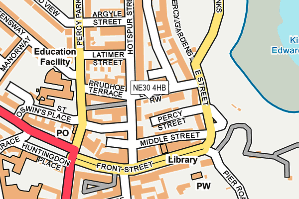 NE30 4HB map - OS OpenMap – Local (Ordnance Survey)