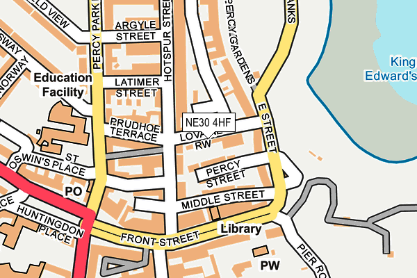 NE30 4HF map - OS OpenMap – Local (Ordnance Survey)