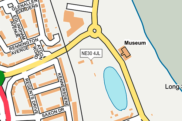 NE30 4JL map - OS OpenMap – Local (Ordnance Survey)