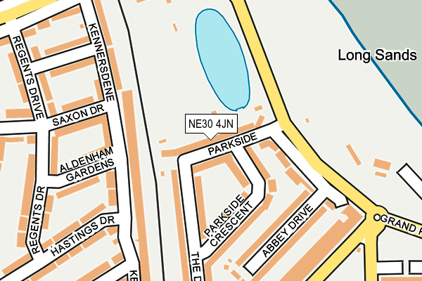 NE30 4JN map - OS OpenMap – Local (Ordnance Survey)