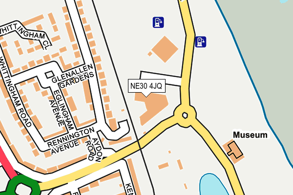 NE30 4JQ map - OS OpenMap – Local (Ordnance Survey)