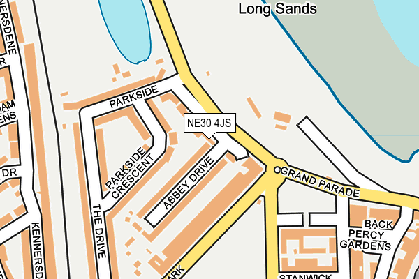 NE30 4JS map - OS OpenMap – Local (Ordnance Survey)