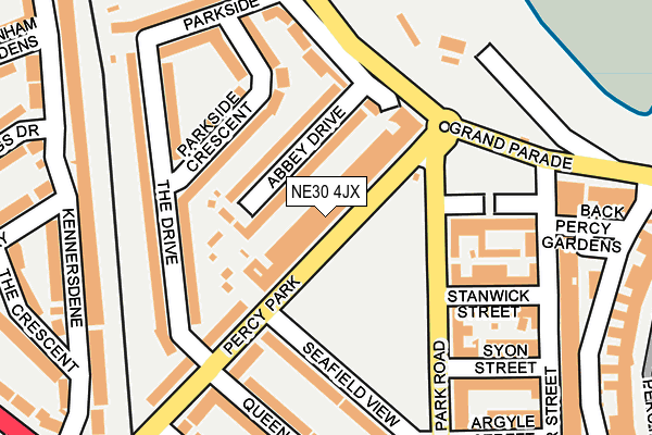 NE30 4JX map - OS OpenMap – Local (Ordnance Survey)