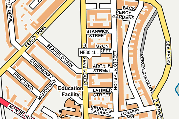 NE30 4LL map - OS OpenMap – Local (Ordnance Survey)