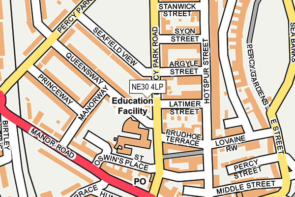 NE30 4LP map - OS OpenMap – Local (Ordnance Survey)