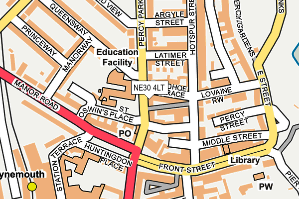 NE30 4LT map - OS OpenMap – Local (Ordnance Survey)