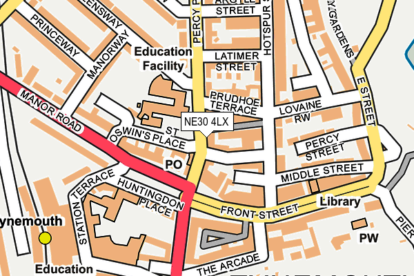 NE30 4LX map - OS OpenMap – Local (Ordnance Survey)