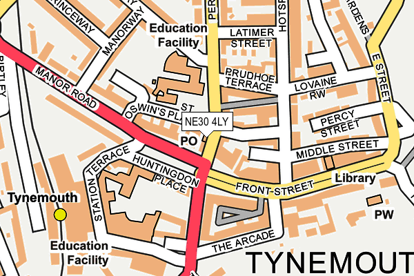 Map of TLM TYNEMOUTH LTD at local scale