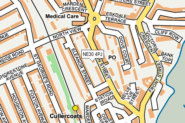 NE30 4PJ map - OS OpenMap – Local (Ordnance Survey)