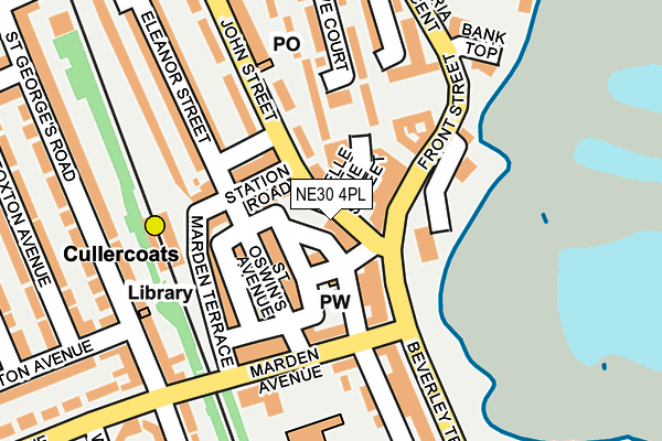NE30 4PL map - OS OpenMap – Local (Ordnance Survey)