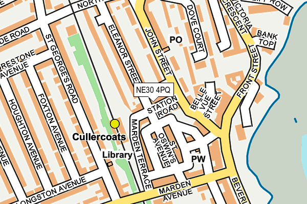 NE30 4PQ map - OS OpenMap – Local (Ordnance Survey)