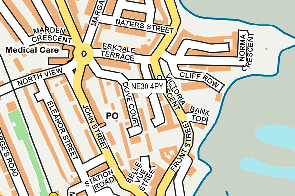 NE30 4PY map - OS OpenMap – Local (Ordnance Survey)