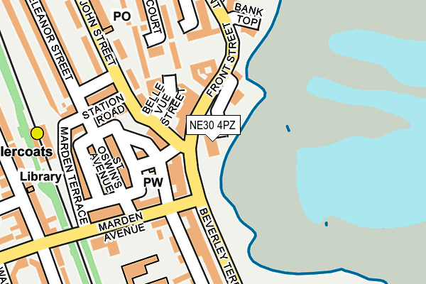 NE30 4PZ map - OS OpenMap – Local (Ordnance Survey)