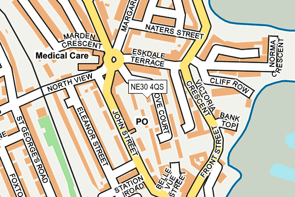 NE30 4QS map - OS OpenMap – Local (Ordnance Survey)