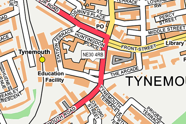 NE30 4RB map - OS OpenMap – Local (Ordnance Survey)