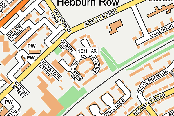Map of HEBBURN MARINE DRAUGHTING SERVICES LIMITED at local scale