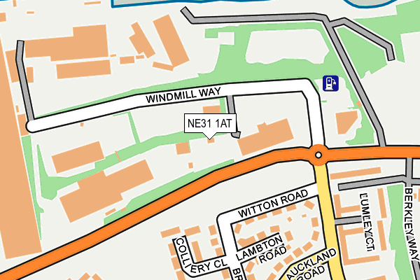 NE31 1AT map - OS OpenMap – Local (Ordnance Survey)