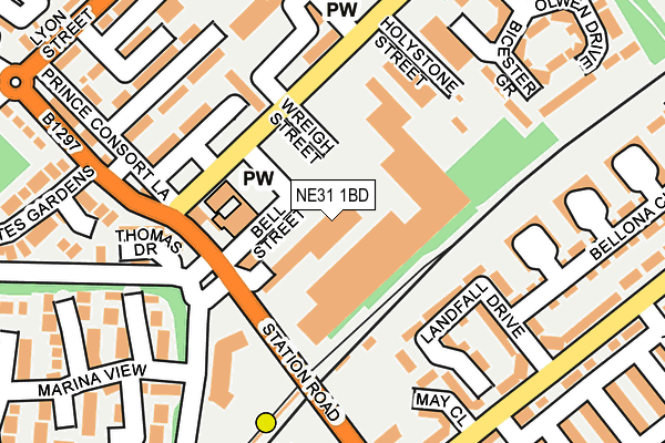 NE31 1BD map - OS OpenMap – Local (Ordnance Survey)