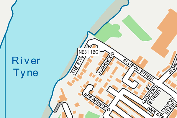 NE31 1BG map - OS OpenMap – Local (Ordnance Survey)