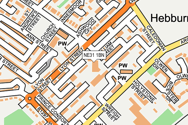 NE31 1BN map - OS OpenMap – Local (Ordnance Survey)
