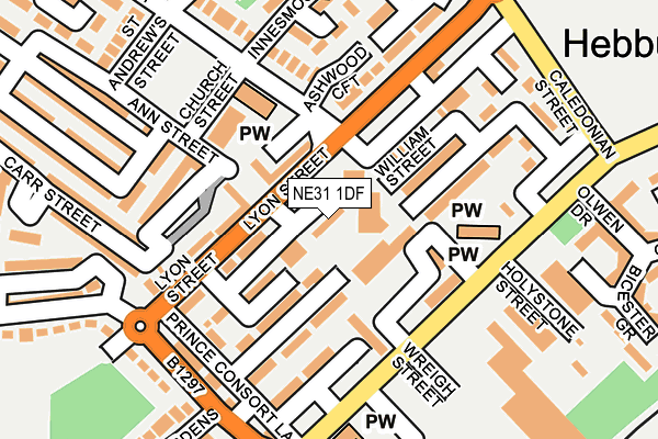 NE31 1DF map - OS OpenMap – Local (Ordnance Survey)