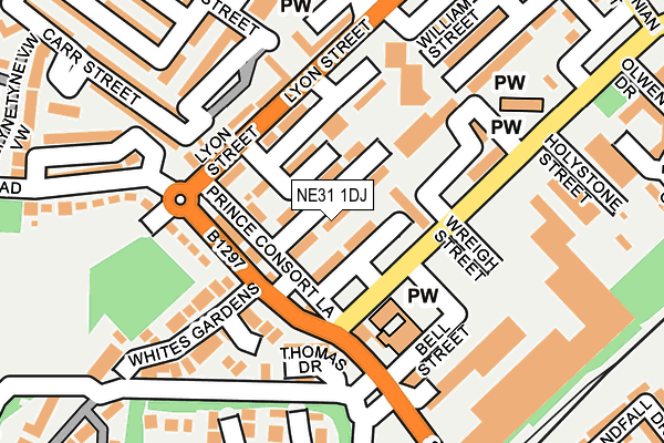 NE31 1DJ map - OS OpenMap – Local (Ordnance Survey)