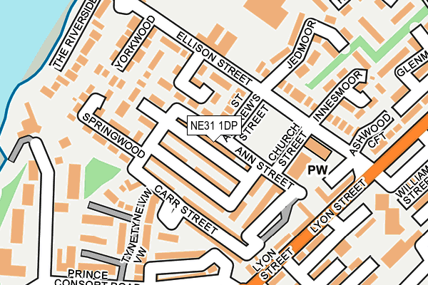 NE31 1DP map - OS OpenMap – Local (Ordnance Survey)